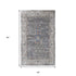 5' X 8' Ivory Charcoal And Brick Red Oriental Area Rug