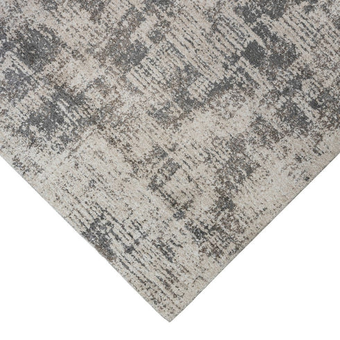 9' X 12' Gray and Beige Abstract Power Loom Area Rug