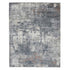 9' X 12' Ivory And Gray Abstract Area Rug
