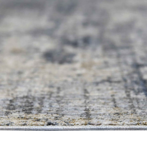 9' X 12' Ivory And Gray Abstract Area Rug
