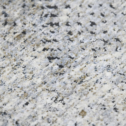 9' X 12' Ivory Black And Gray Abstract Area Rug