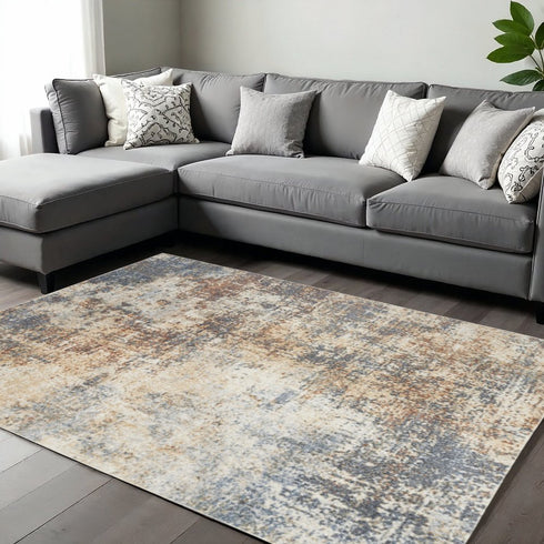 8' X 10' Gray And Ivory Moroccan Washable Area Rug
