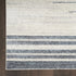 8' Blue And Ivory Geometric Washable Runner Rug