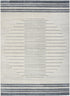 8' Blue And Ivory Geometric Washable Runner Rug