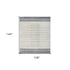 9' X 12' Blue and Ivory Geometric Power Loom Washable Area Rug