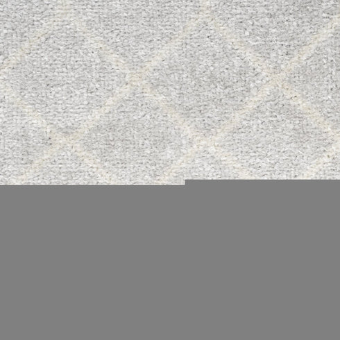 8' X 10' Gray and Ivory Moroccan Power Loom Washable Area Rug