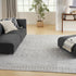 8' X 10' Gray and Ivory Moroccan Power Loom Washable Area Rug