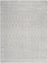9' X 12' Gray And Ivory Moroccan Washable Area Rug