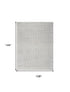 9' X 12' Gray And Ivory Moroccan Washable Area Rug