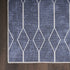 8' X 10' Blue and Ivory Geometric Power Loom Washable Area Rug