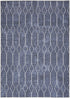 8' X 10' Blue and Ivory Geometric Power Loom Washable Area Rug