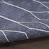 8' Blue Geometric Washable Runner Rug