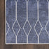 8' Blue Geometric Washable Runner Rug