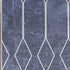 8' Blue Geometric Washable Runner Rug