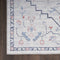 8' X 10' Ivory and Blue Oriental Power Loom Washable Area Rug