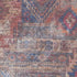 10' Blue and Red Geometric Power Loom Distressed Washable Runner Rug