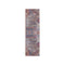 10' Blue and Red Geometric Power Loom Distressed Washable Runner Rug