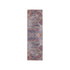 10' Blue and Red Geometric Power Loom Distressed Washable Runner Rug