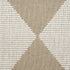 8' Natural and Ivory Geometric Power Loom Washable Non Skid Runner Rug