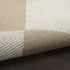 8' Natural and Ivory Geometric Power Loom Washable Non Skid Runner Rug