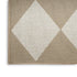8' Natural and Ivory Geometric Power Loom Washable Non Skid Runner Rug
