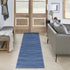 10' Blue Abstract Washable Runner Rug