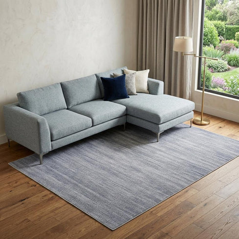 8' X 10' Gray and Ivory Abstract Power Loom Washable Non Skid Area Rug