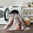 8' Ivory Floral Washable Runner Rug