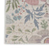 9' X 12' Cream Pink And Green Floral Washable Area Rug