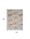 9' X 12' Cream Pink And Green Floral Washable Area Rug