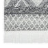 8' X 11' Gray and Ivory Geometric Hand Woven Area Rug With Fringe