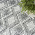 8' X 11' Gray and Ivory Geometric Hand Woven Area Rug With Fringe
