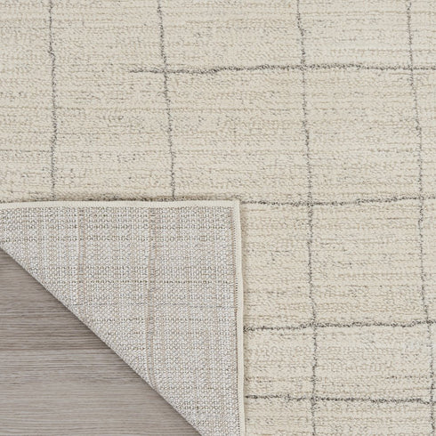 8' X 10' Gray And Ivory Abstract Area Rug