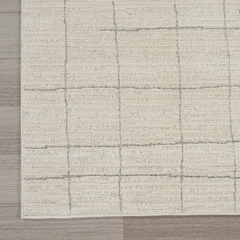 8' X 10' Gray And Ivory Abstract Area Rug