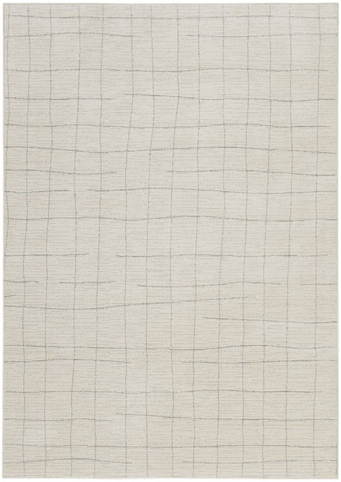 8' X 10' Gray And Ivory Abstract Area Rug