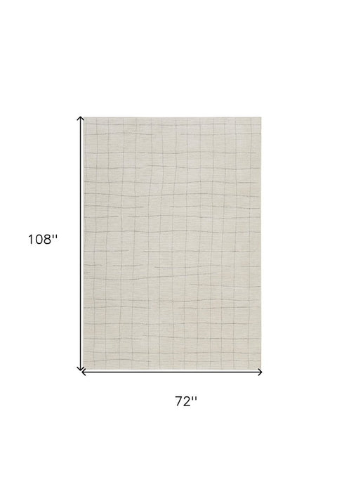 8' X 10' Gray And Ivory Abstract Area Rug