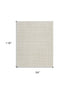8' X 10' Gray And Ivory Abstract Area Rug