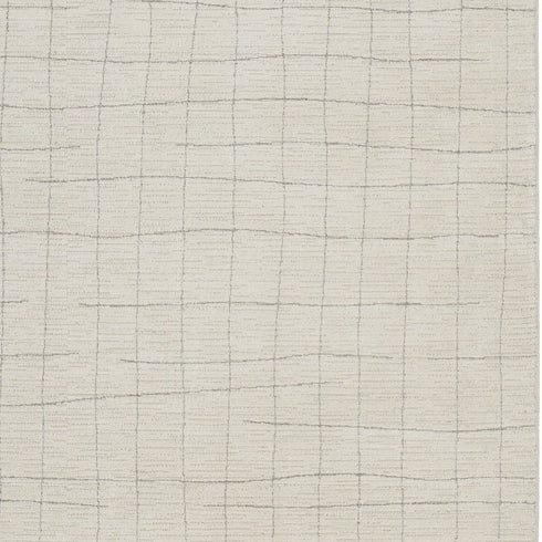8' X 10' Gray And Ivory Abstract Area Rug