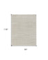 8' X 10' Gray And Ivory Abstract Area Rug