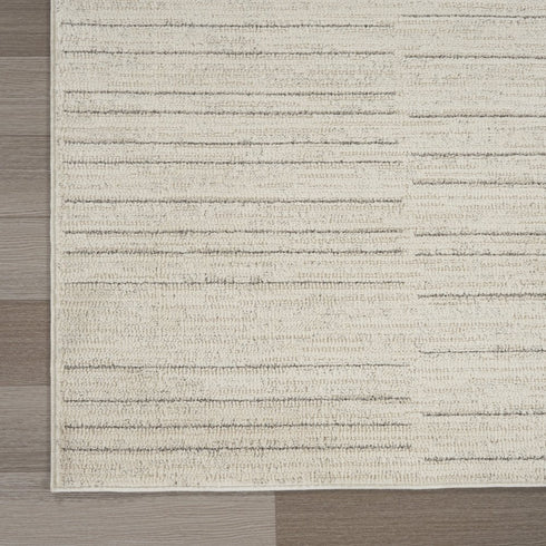 8' X 10' Gray And Ivory Abstract Area Rug