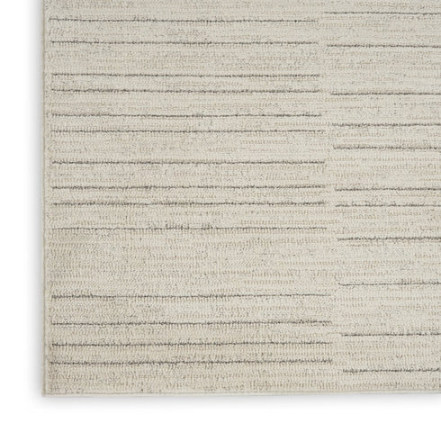 8' X 10' Gray And Ivory Abstract Area Rug
