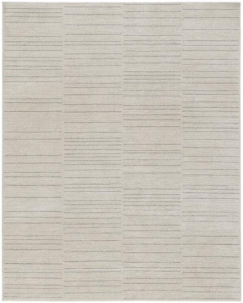 8' X 10' Gray And Ivory Abstract Area Rug