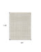 8' X 10' Gray And Ivory Abstract Area Rug