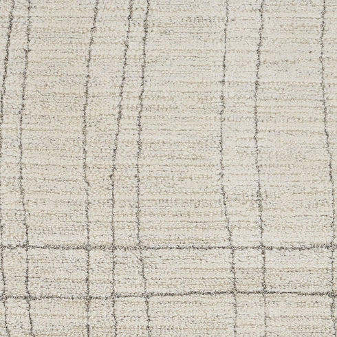 8' X 10' Gray And Ivory Abstract Area Rug