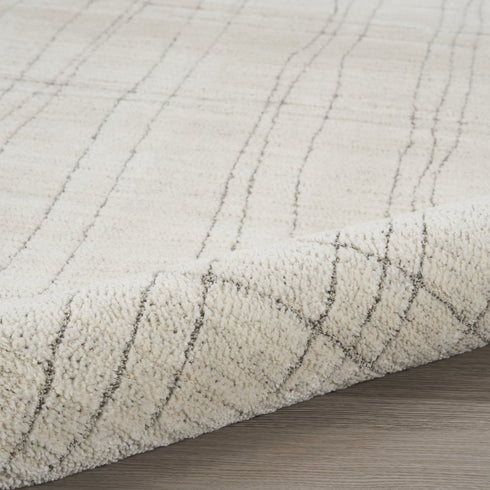 8' X 10' Gray And Ivory Abstract Area Rug