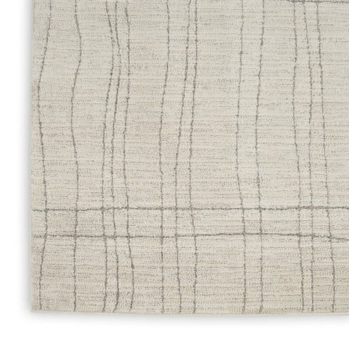 8' X 10' Gray And Ivory Abstract Area Rug