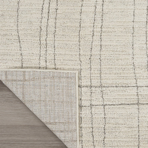 8' X 10' Gray And Ivory Abstract Area Rug