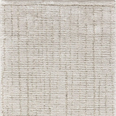 8' Gray And Silver Abstract Runner Rug