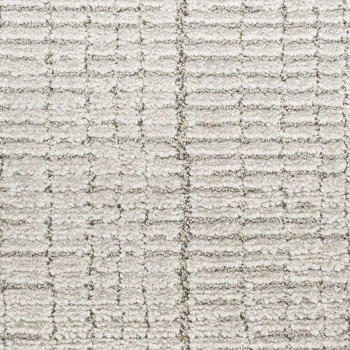 8' Gray And Silver Abstract Runner Rug