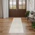 8' Gray And Silver Abstract Runner Rug